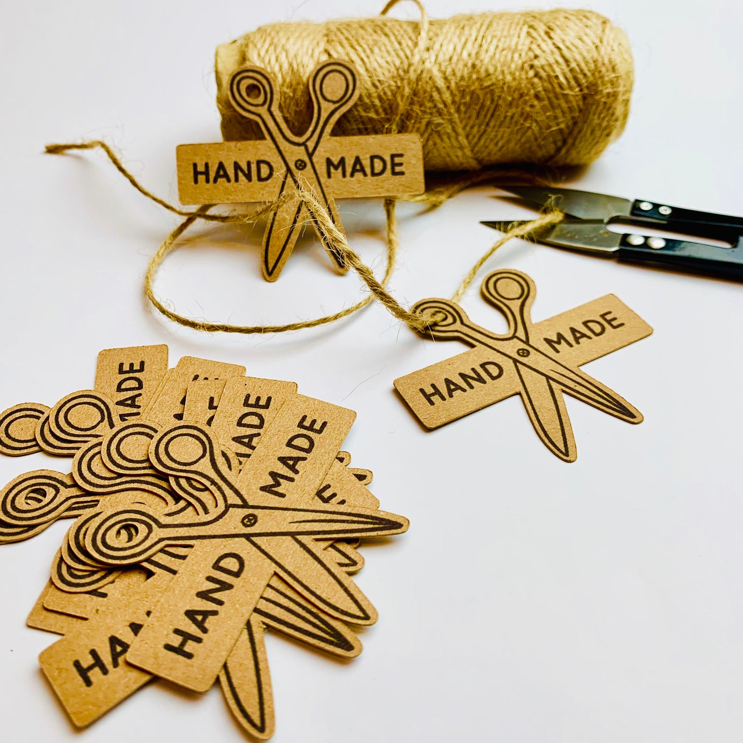 Kraft Tags Handmade Scissors, Handmade Labels, 18pcs Kraft Paper Gift Tags