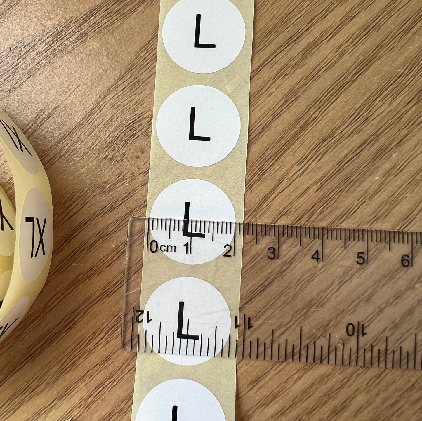 Size Stickers, Clothing Size Labels, 2 cm Size Labels