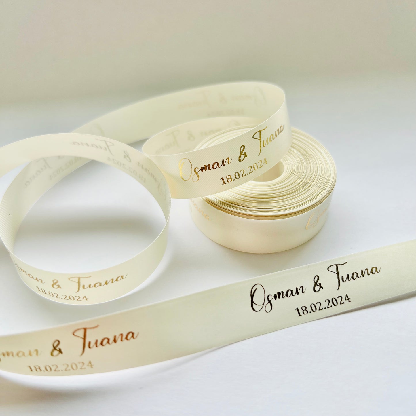 Wedding Satin Ribbon | 15 mm Satin Ribbon | Ribbon With Your Logo | Customised Ribbon