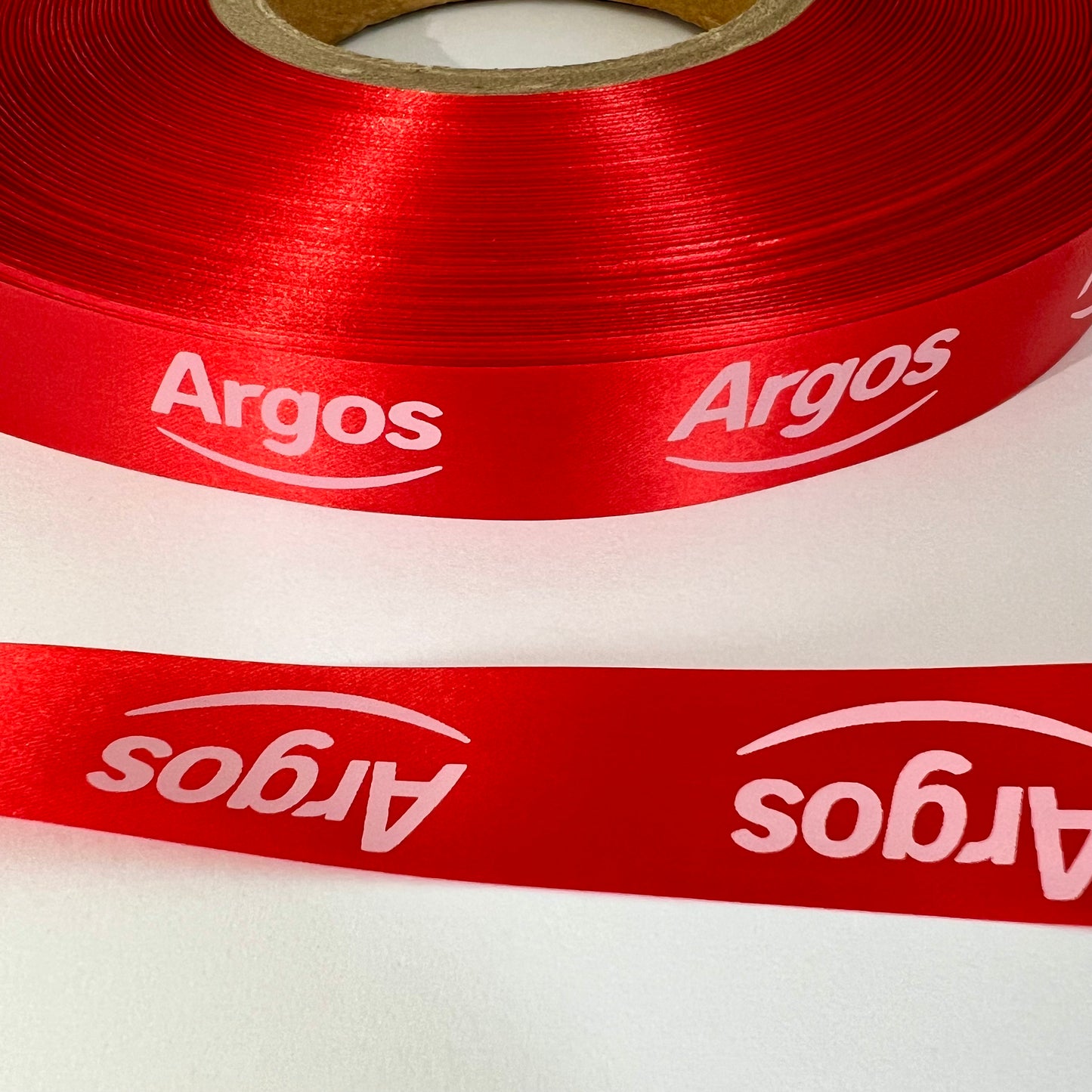 Personalised Red Ribbon | 15-25 mm Satin Ribbon | Ribbon With Logo | Customised Ribbon