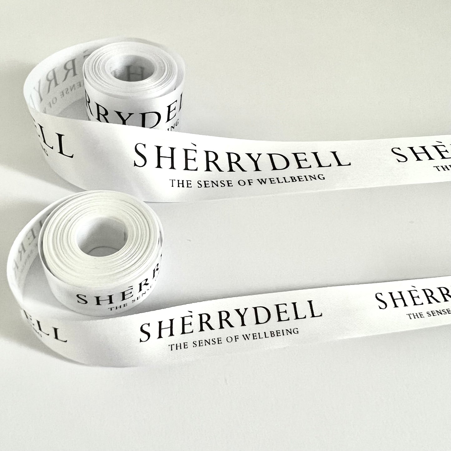 Personalised White Ribbon | 15-25 mm Satin Ribbon | Ribbon With Logo | Customised Ribbon