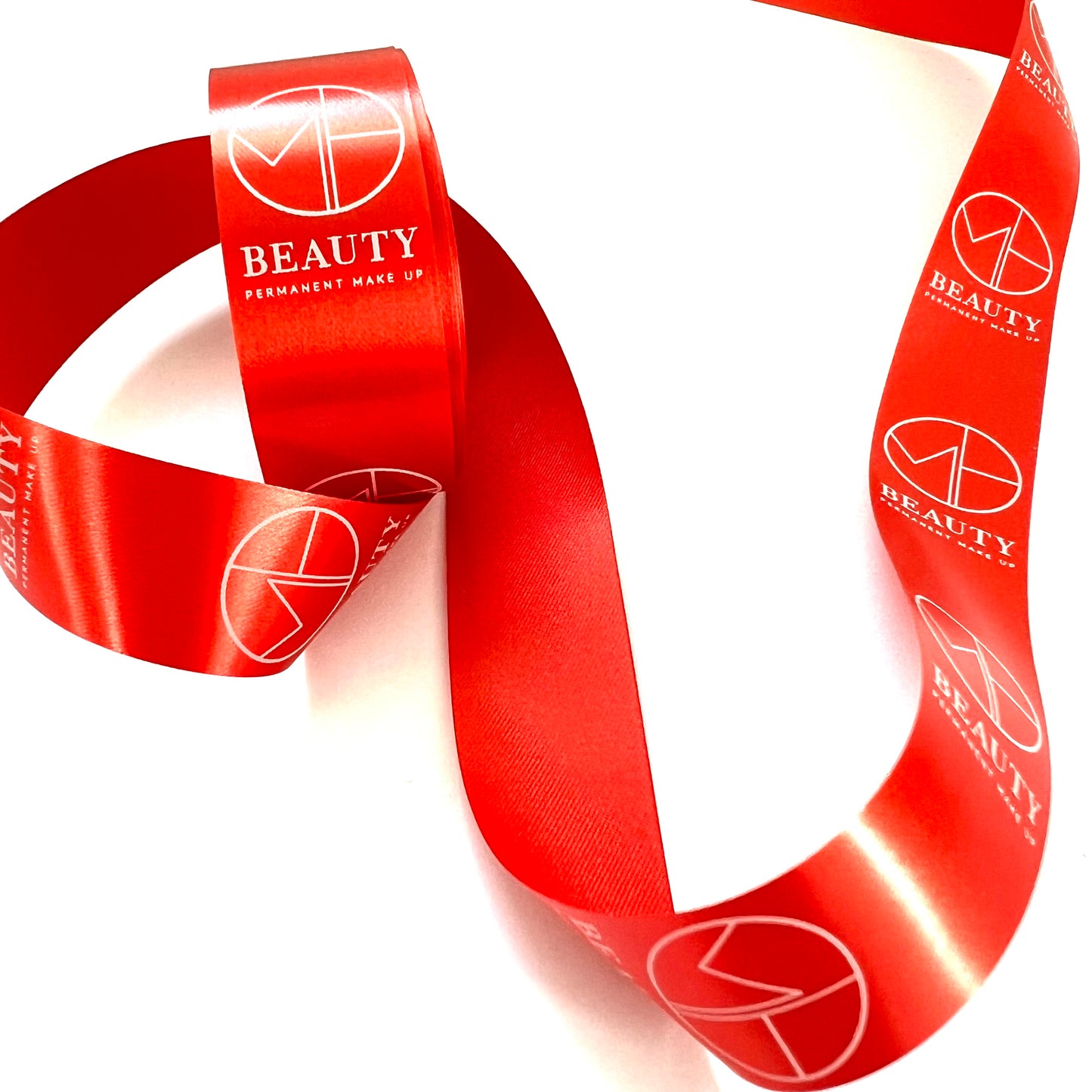 Personalised Red Ribbon | 15-25 mm Satin Ribbon | Ribbon With Logo | Customised Ribbon