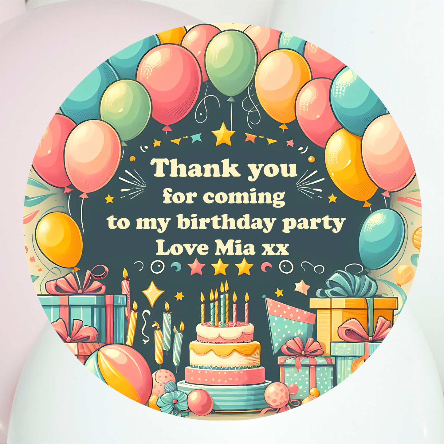 Personalised Kids Birthday Party Stickers, Candy Bag Birthday Stickers, Birthday Boy Custom Stickers