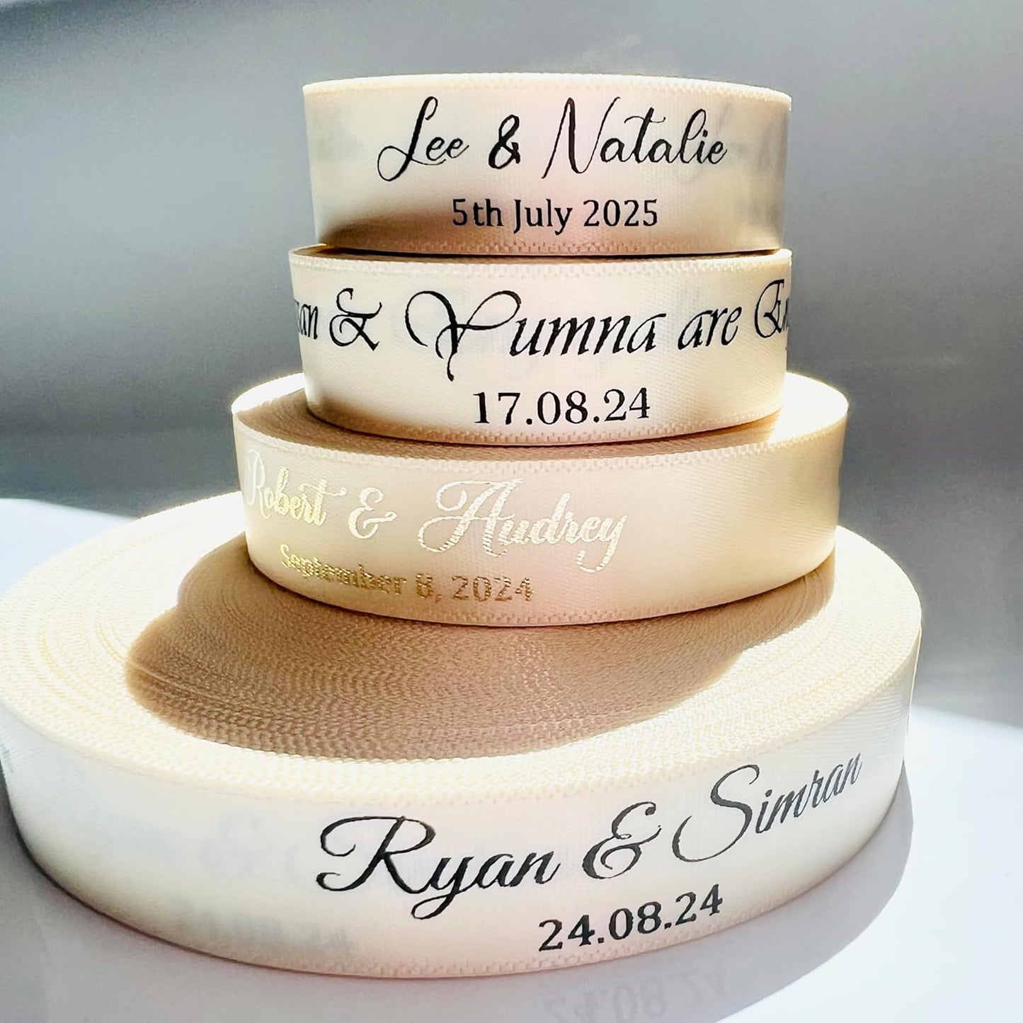 Wedding Satin Ribbon | 15 mm Satin Ribbon | Ribbon With Your Logo | Customised Ribbon