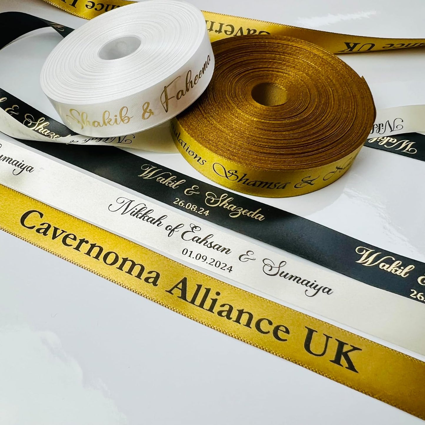 Wedding Satin Ribbon | 15 mm Satin Ribbon | Ribbon With Your Logo | Customised Ribbon