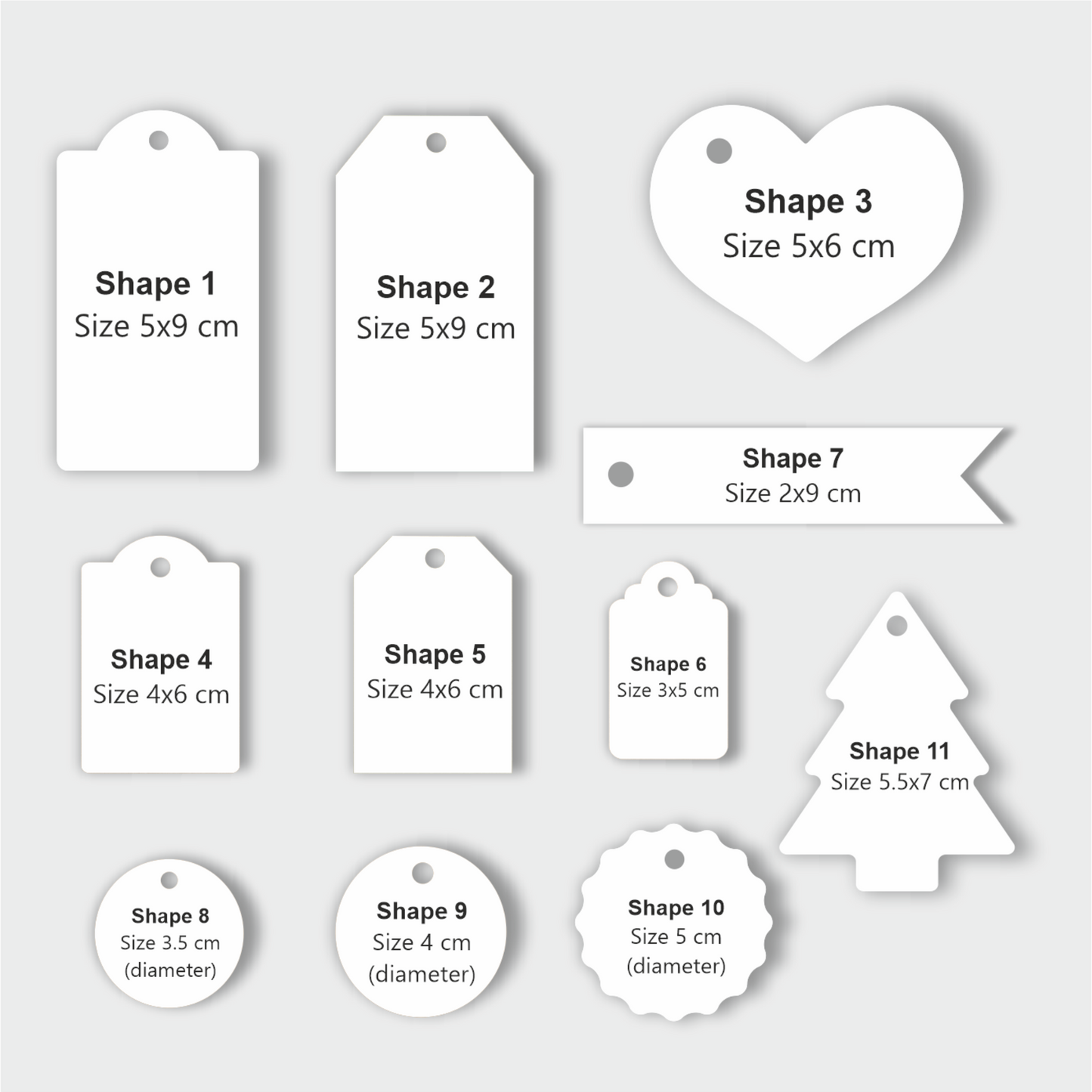 Custom Paper Tags, Personalised Cardstock Tags with Logo, Picture or Any Text, Paper Labels, Wrapping Gift Tags