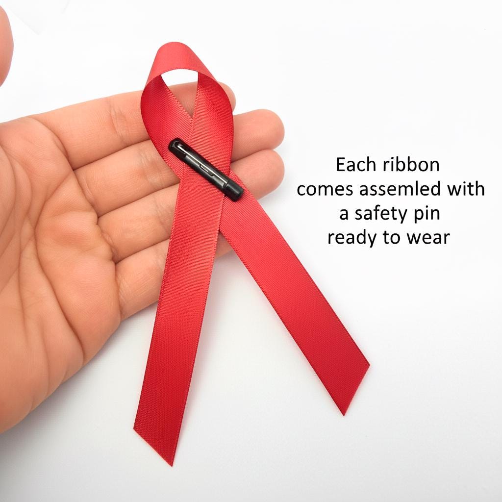 Personalised Memorial Ribbon, Funeral Remembrance Brooch with Safety Pin, 12.5 cm Height, Ready to Wear Keepsake